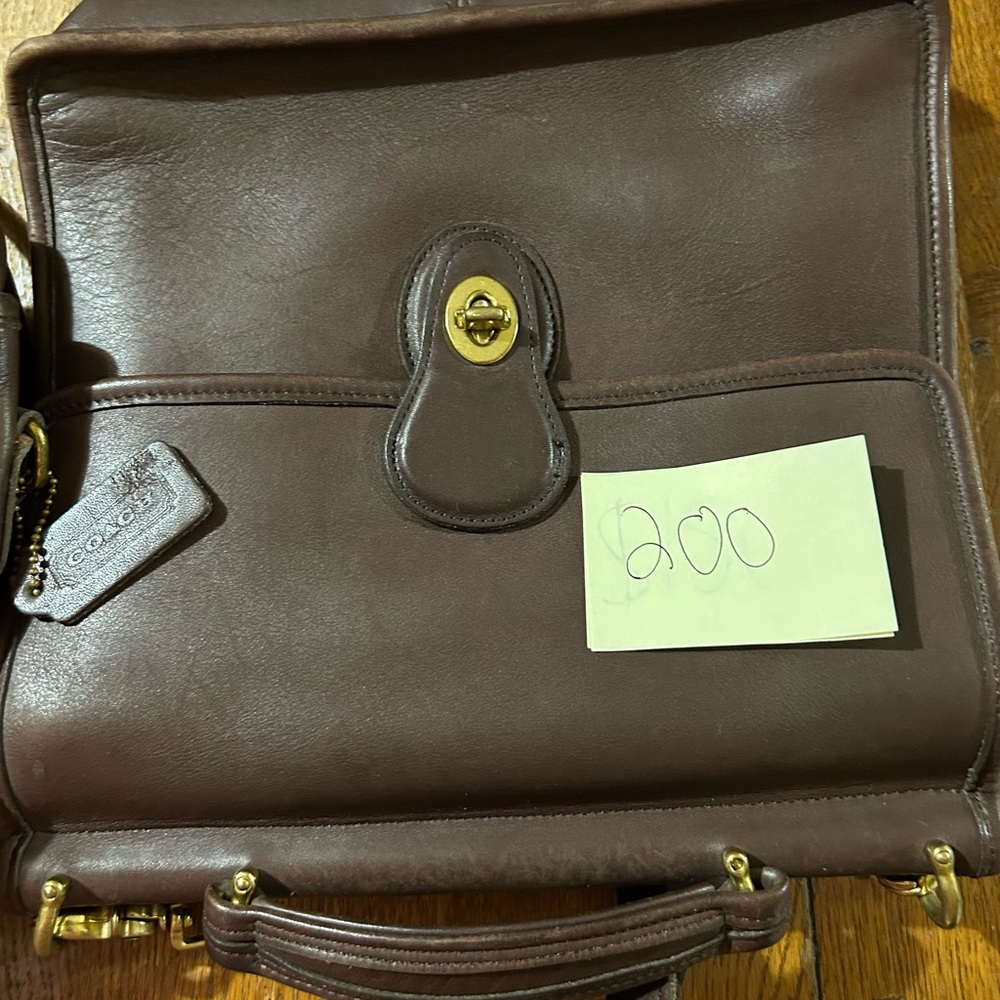 Coach Brown Leather Briefcase with Classic Design